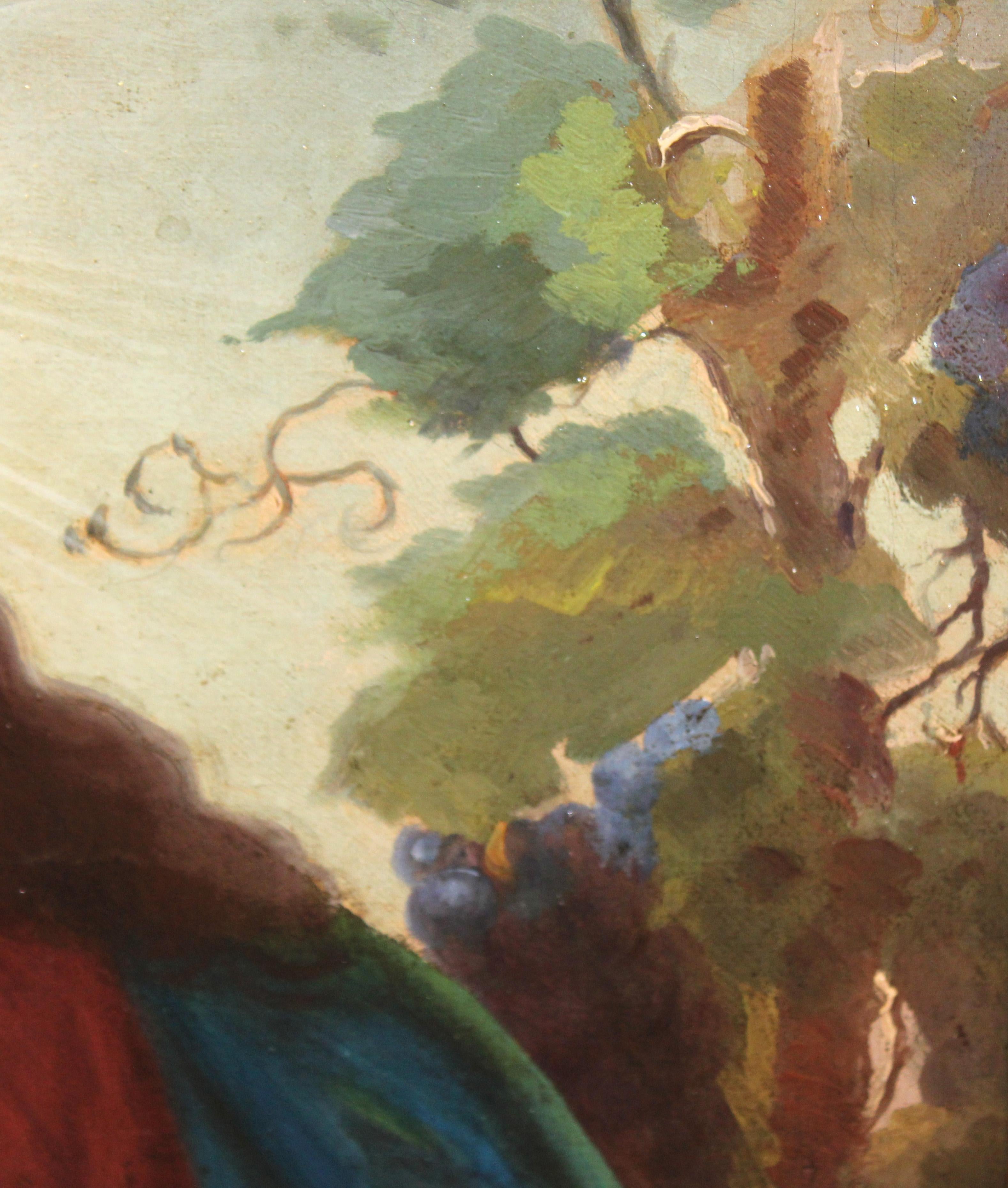 Escuela Rusa (Año 1917) - Óleo sobre tela - Jesucristo con el cáliz im Angebot 6