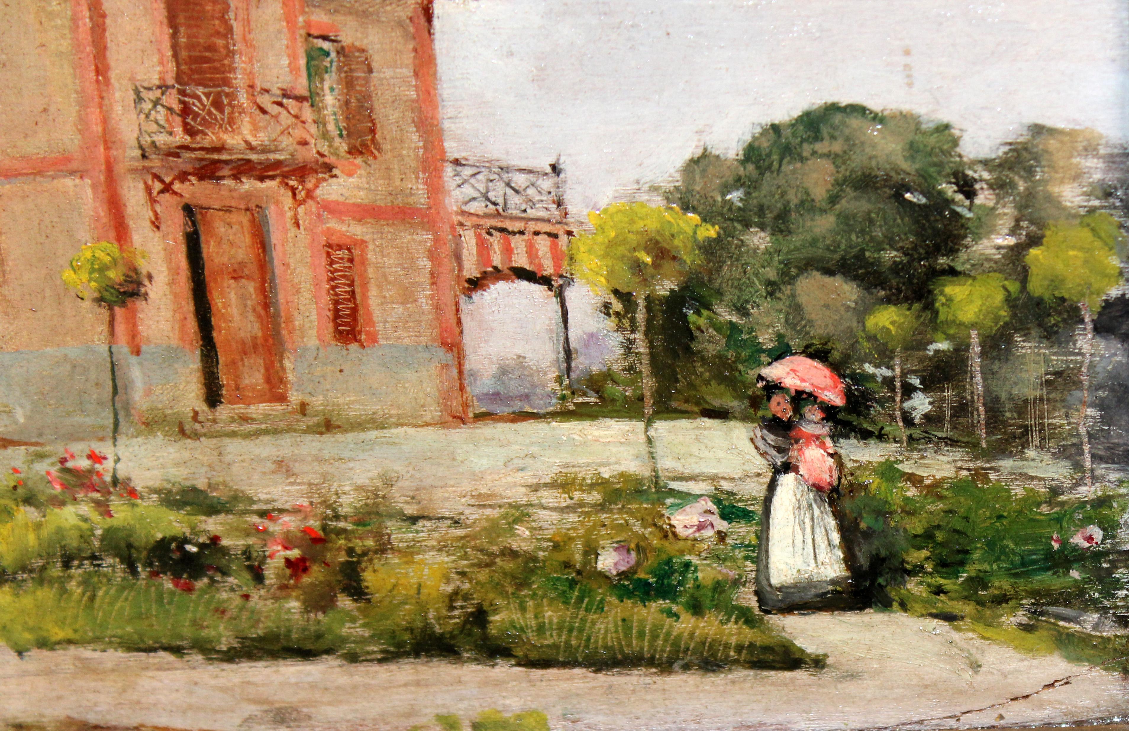 Firmado por el artista en la parte trasera y fechado del año 1901

Se presenta enmarcada la obra con un marco de la época de la obra (algunas faltas visibles en la enmarcación)

Medidas obra: 13 cm. de altura x 20 cm. de ancho

Medidas marco: 32 cm.