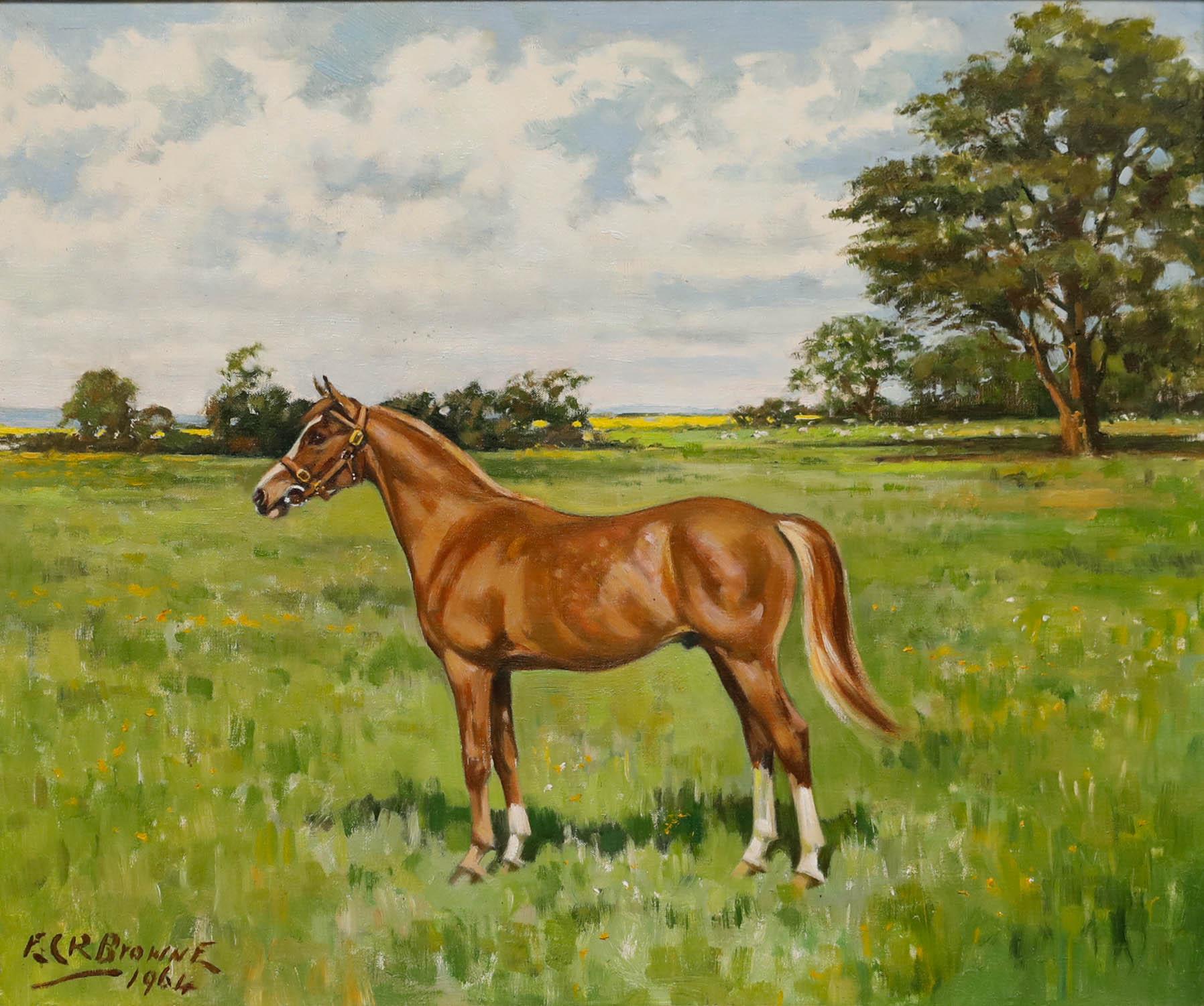 Ethel C. R. Browne - 1964 Oil, The Chestnut - Painting by Unknown
