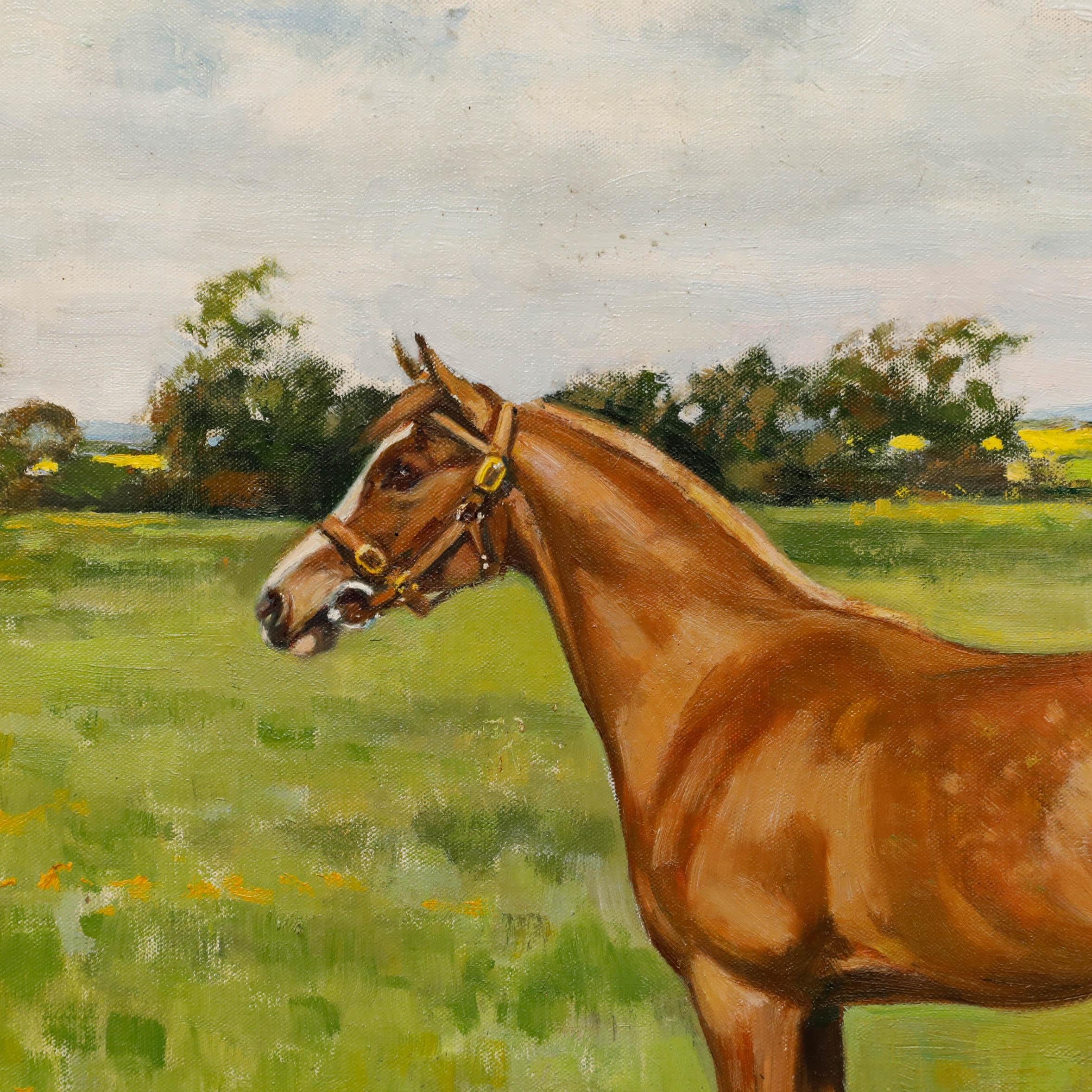 Ethel C. R. Browne - 1964 Oil, The Chestnut 1