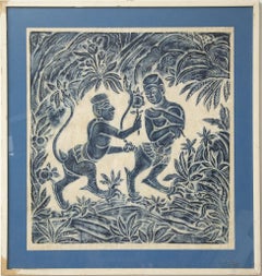 Vintage Ethnic Blue - Original Batik - 1970s