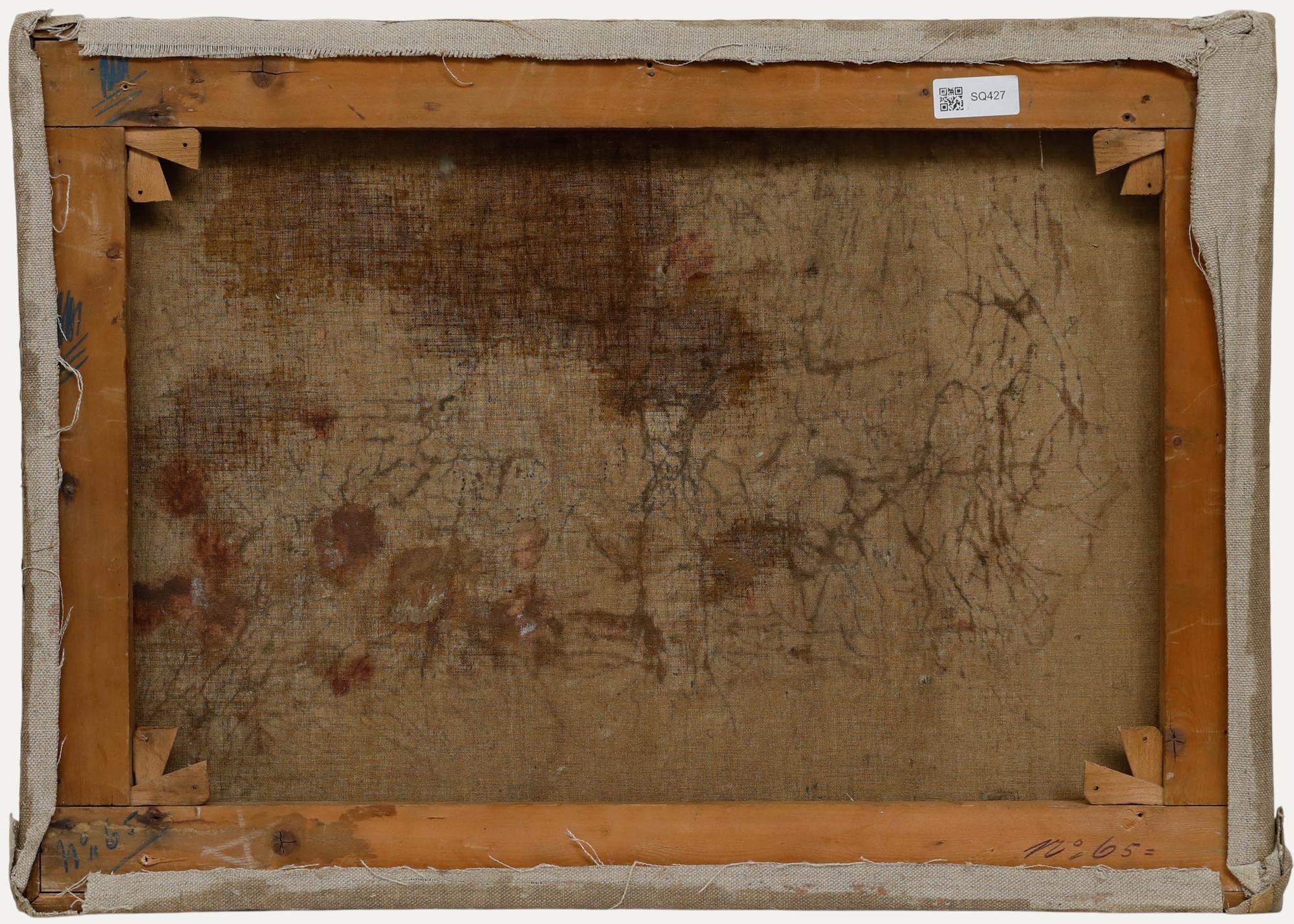 European  19th Century Oil - Study of a Cow - Brown Animal Painting by Unknown