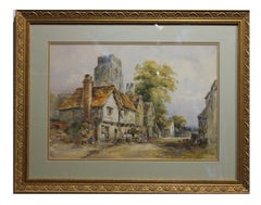 European Country Village in Watercolor 