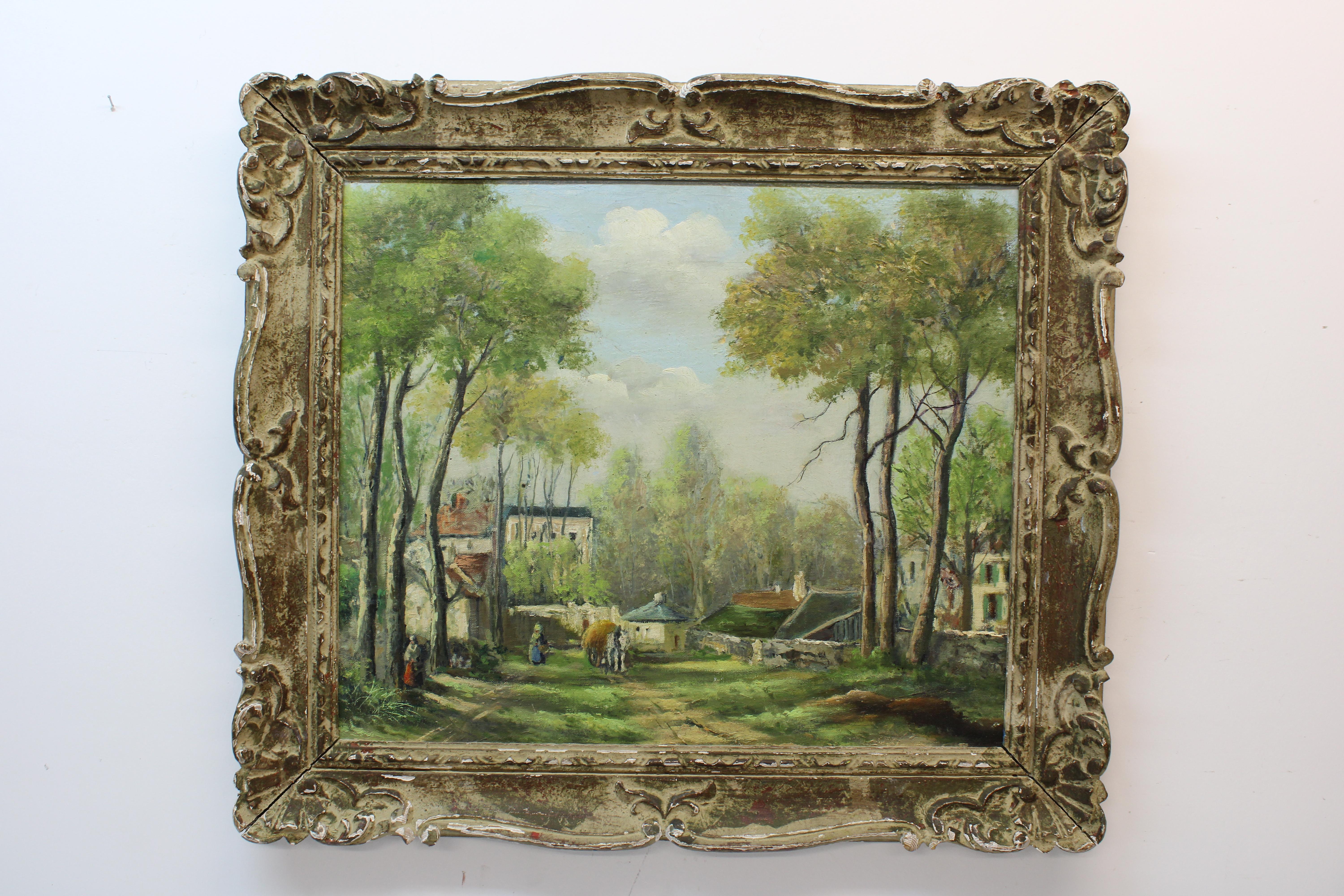 Landscape Painting di Unknown - Scena di campagna europea