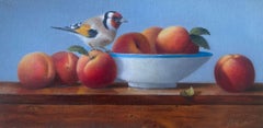 Cardellino europeo con pesche