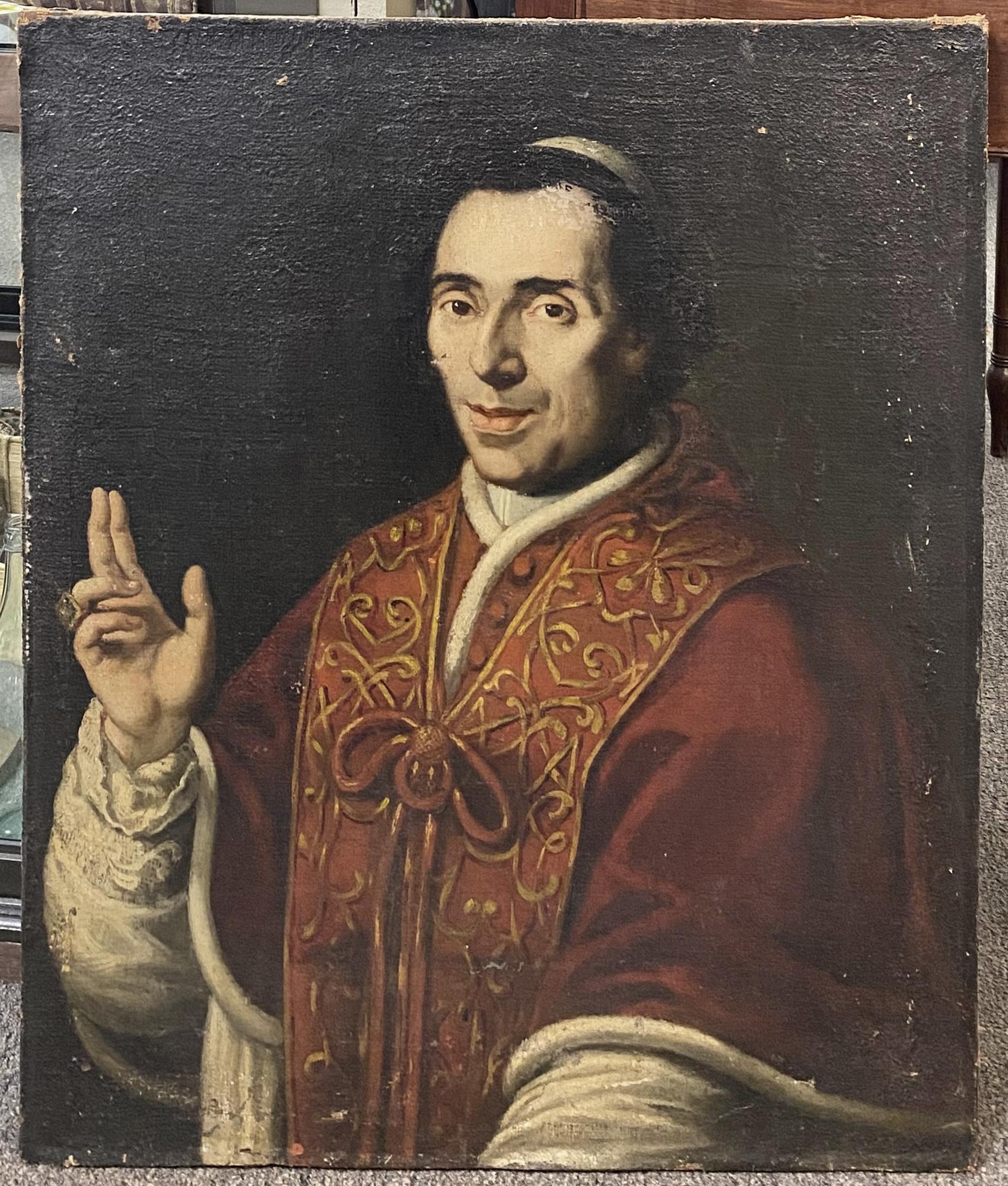 European Portrait of a Priest - Painting by Unknown