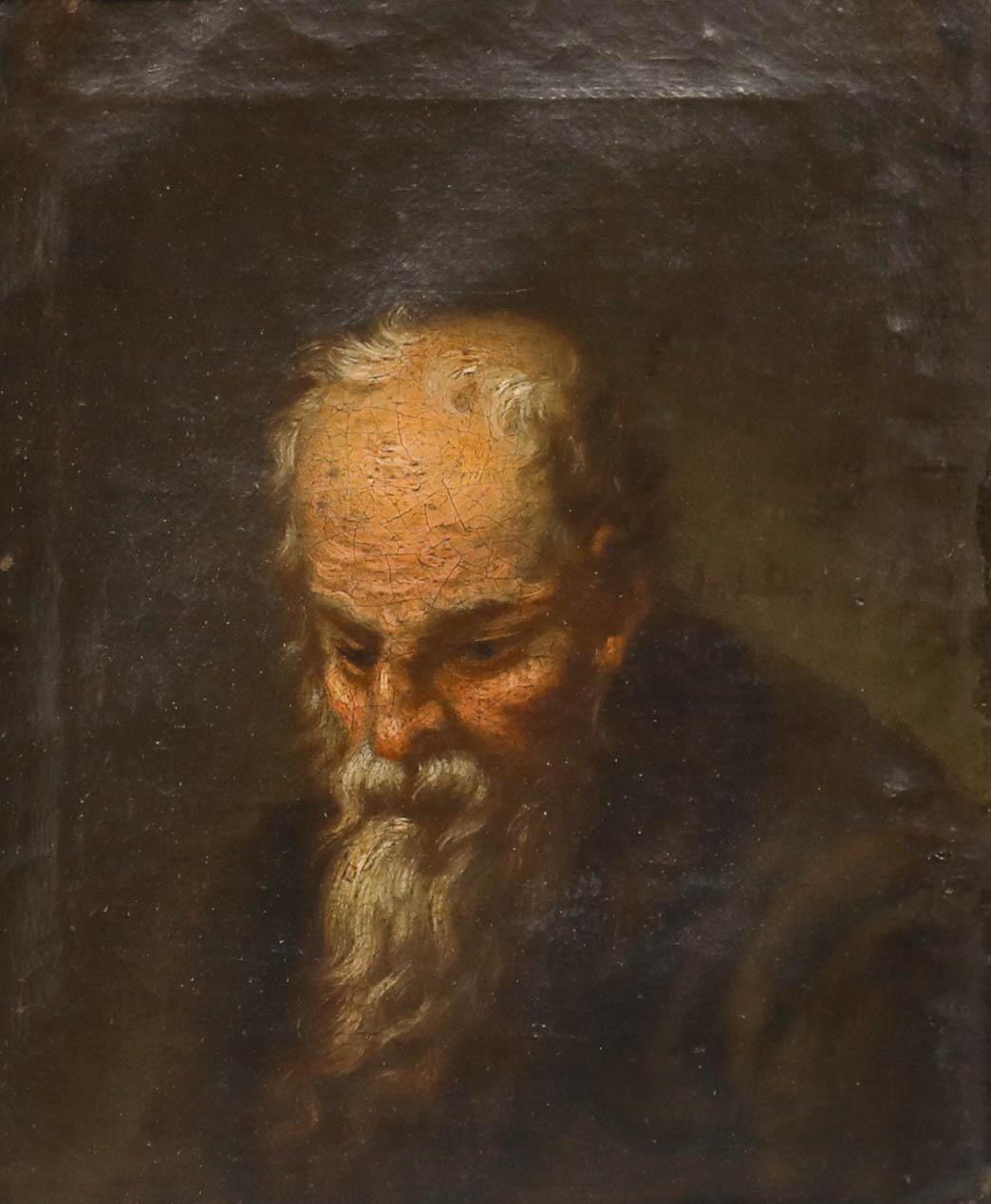 Huile de l'école européenne du XVIIIe siècle - Étude de la tête de Socrate - Painting de Unknown