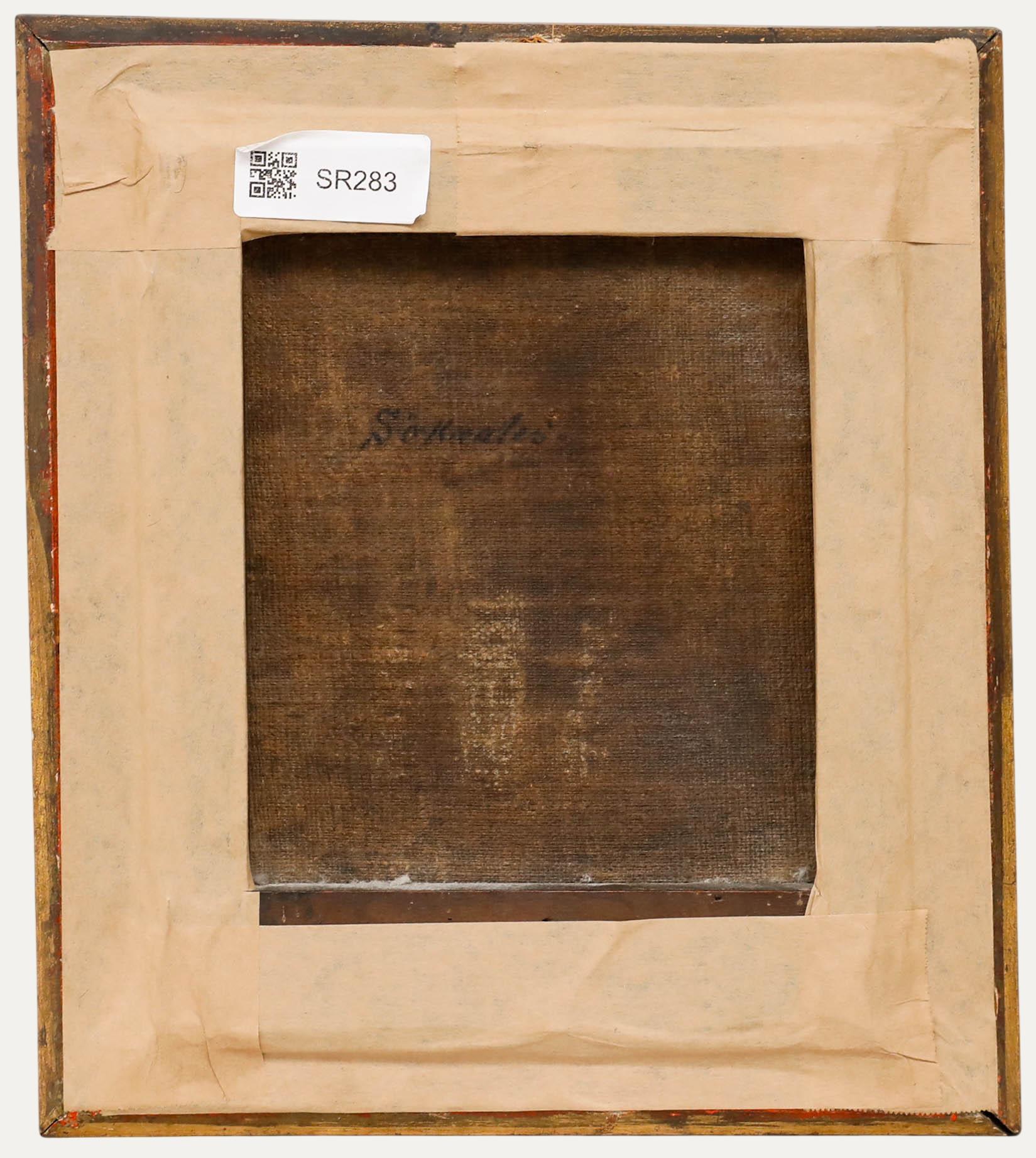 Huile de l'école européenne du XVIIIe siècle - Étude de la tête de Socrate - Marron Portrait Painting par Unknown