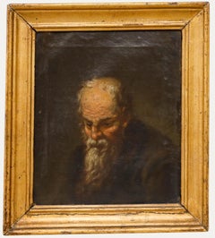 Olio di scuola europea del XVIII secolo - Studio della testa di Socrate