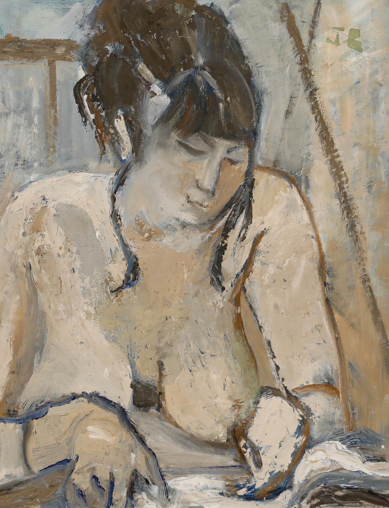 European School 20th Century Oil - Female Nude - Painting by Unknown