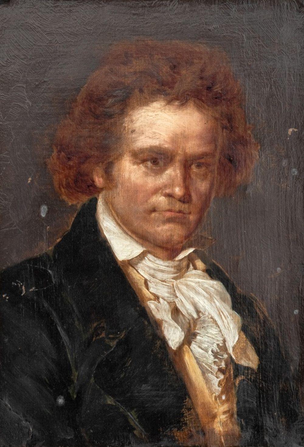 European School, Two Portraits of 17th Century Composers, Oil on Canvas, 19th century, comprising: Richard Wagner, signed 