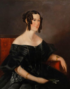 European School Mid 19th Century Oil - Portrait of a Lady