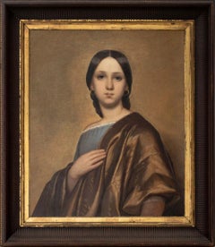 European School Portrait of a Woman, Oil on Canvas, 19th Century
