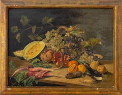 Antique European School Still Life with Fruit