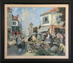 'European Street Scene', by an Unknown Artist, Oil on Canvas Painting