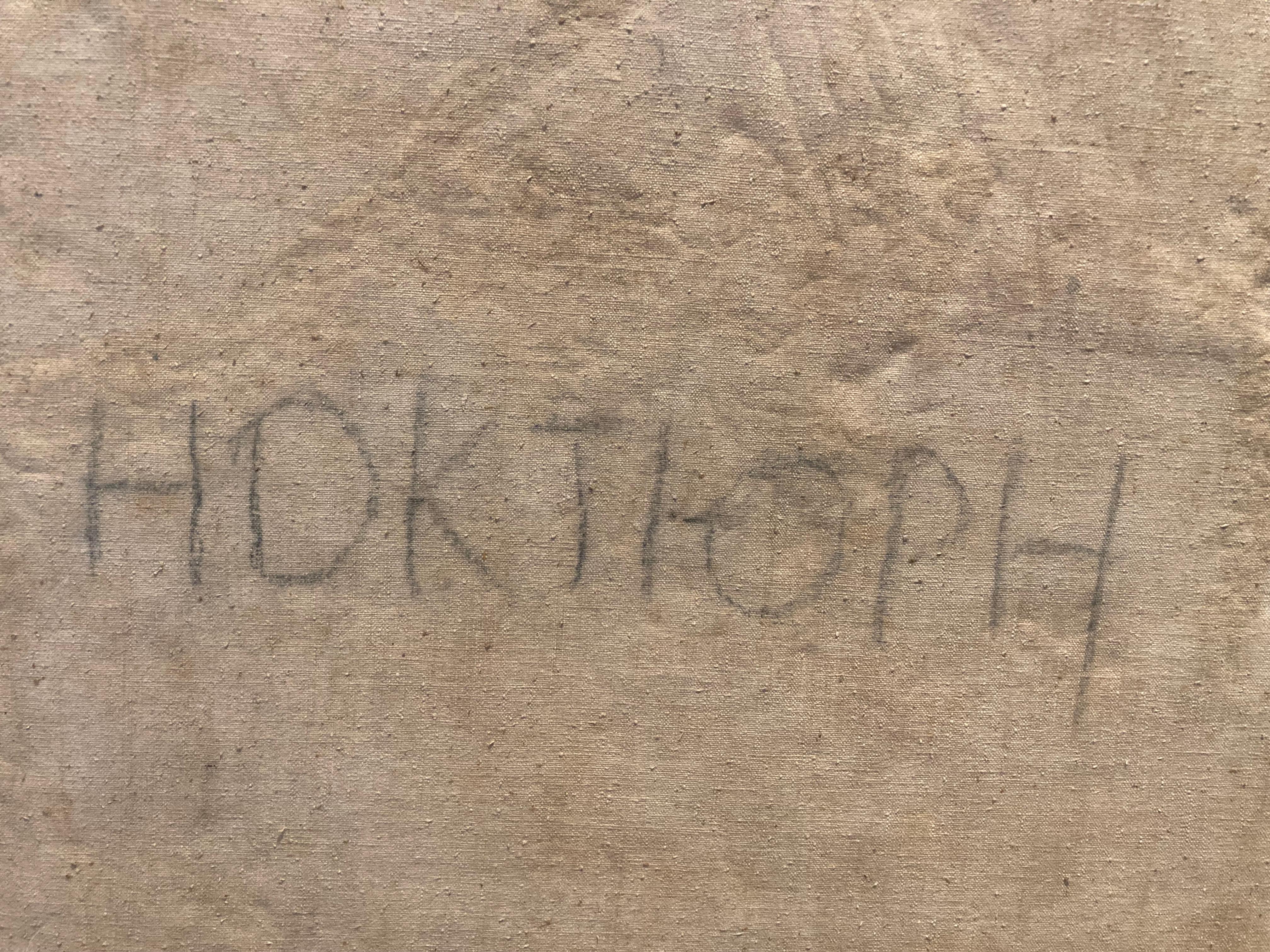 L'ultimo di un gruppo di dipinti che abbiamo acquistato da un commerciante in Ucraina anni fa - questo è stato trovato ma purtroppo non abbiamo più il nome del pittore. Sul retro c'è un nome in cirillico (?) e in basso ci sono due iniziali e 