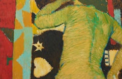 Ewart Johns (1923-2013) - vers1975 Huile, nu et couverture mexicaine
