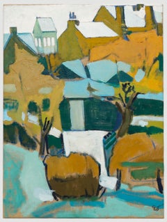 Ewart Johns (1923-2013) - c.1975 Oil, Snow, Fern Bank Lancaster