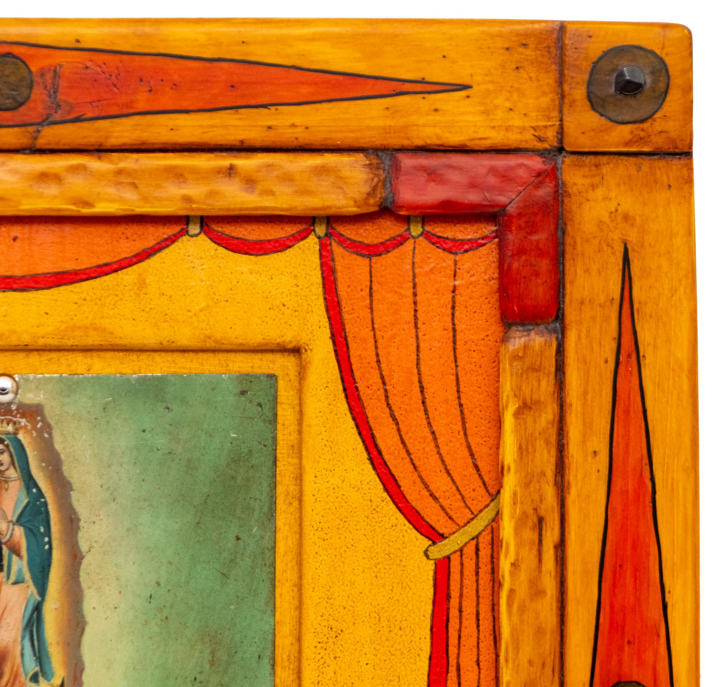 Ex Voto Sacro tributo per la guarigione di un figlio, Retablo metallico a inchiostro e vernice del 1940 - Painting Arte popolare di Unknown