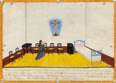 Ex Voto Retablo - Tributo sagrado de principios del siglo XX por la curación y el retorno a la buena salud