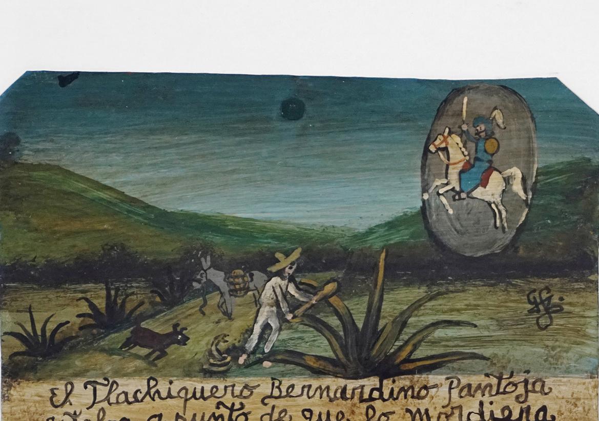 Ex-Voto, Retablo, Pintura sobre Metal, México , Oración a San Jorge, Arte Popular - Painting Arte popular de Unknown