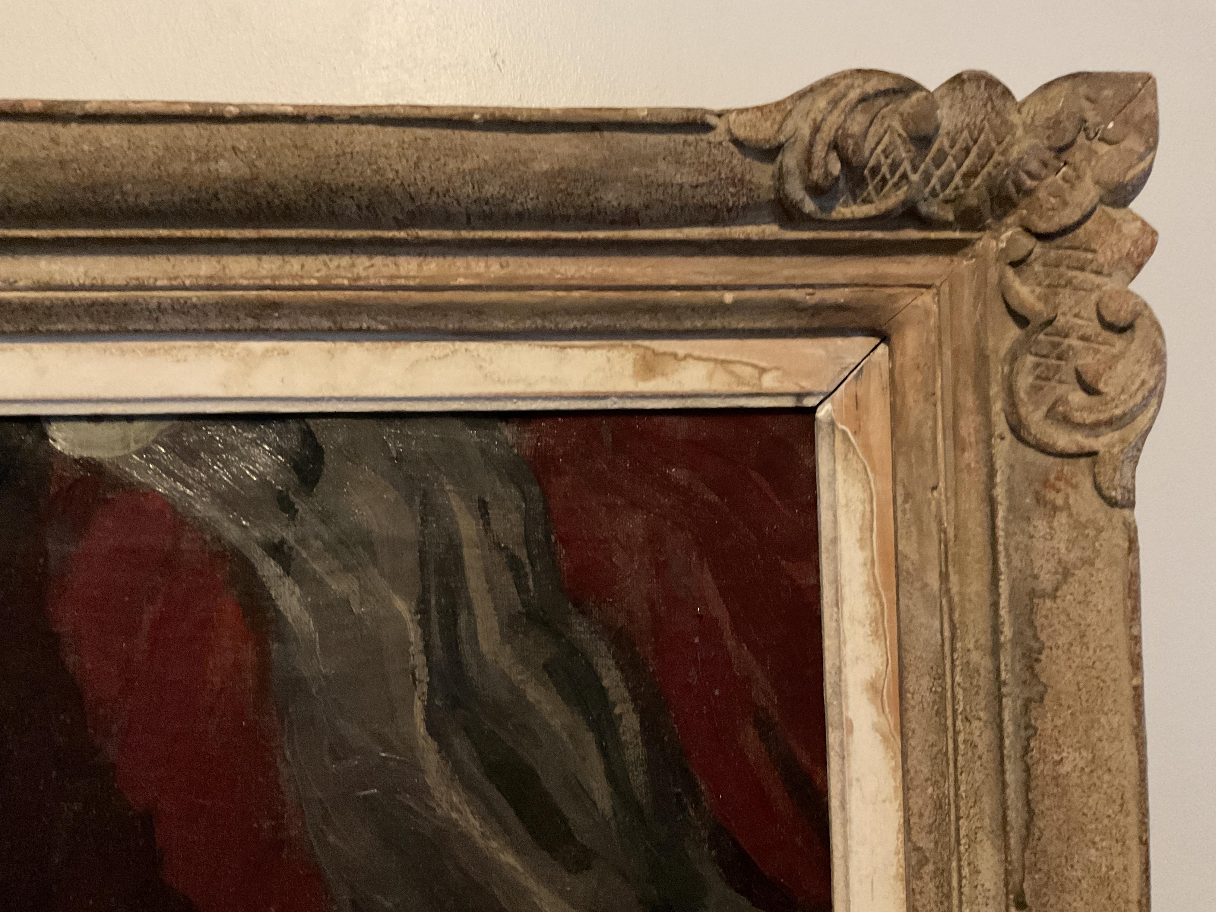 Este cuadro sin firmar tiene un aspecto sofisticado que irradia importancia. El nivel de confianza del artista era claramente alto. La composición, la paleta de colores y las pinceladas recuerdan a algunos de los artistas más valorados de principios