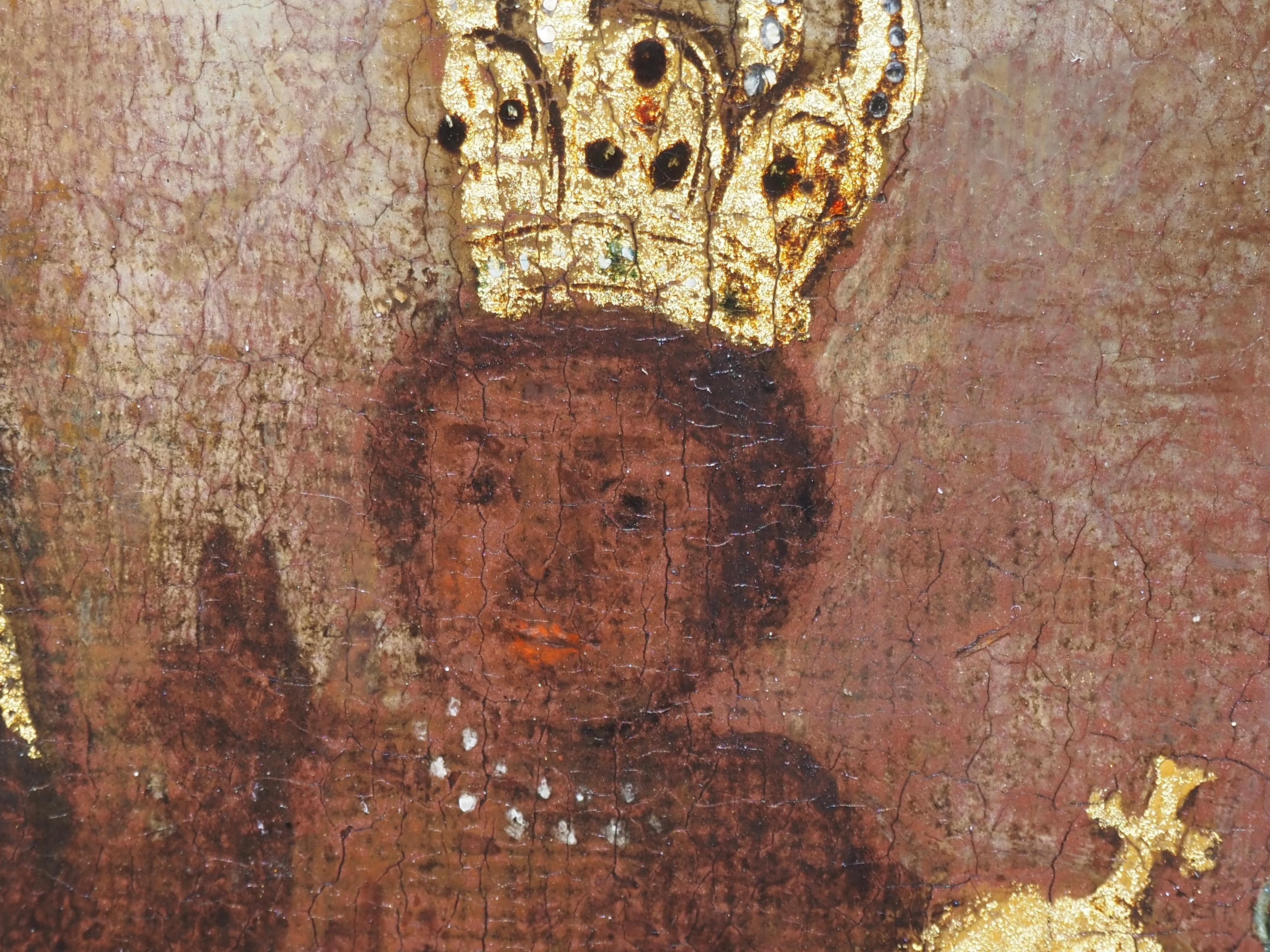 Représentation exceptionnelle et rare de la Vierge Noire en tant que Sancta Maria de Pace en vente 9