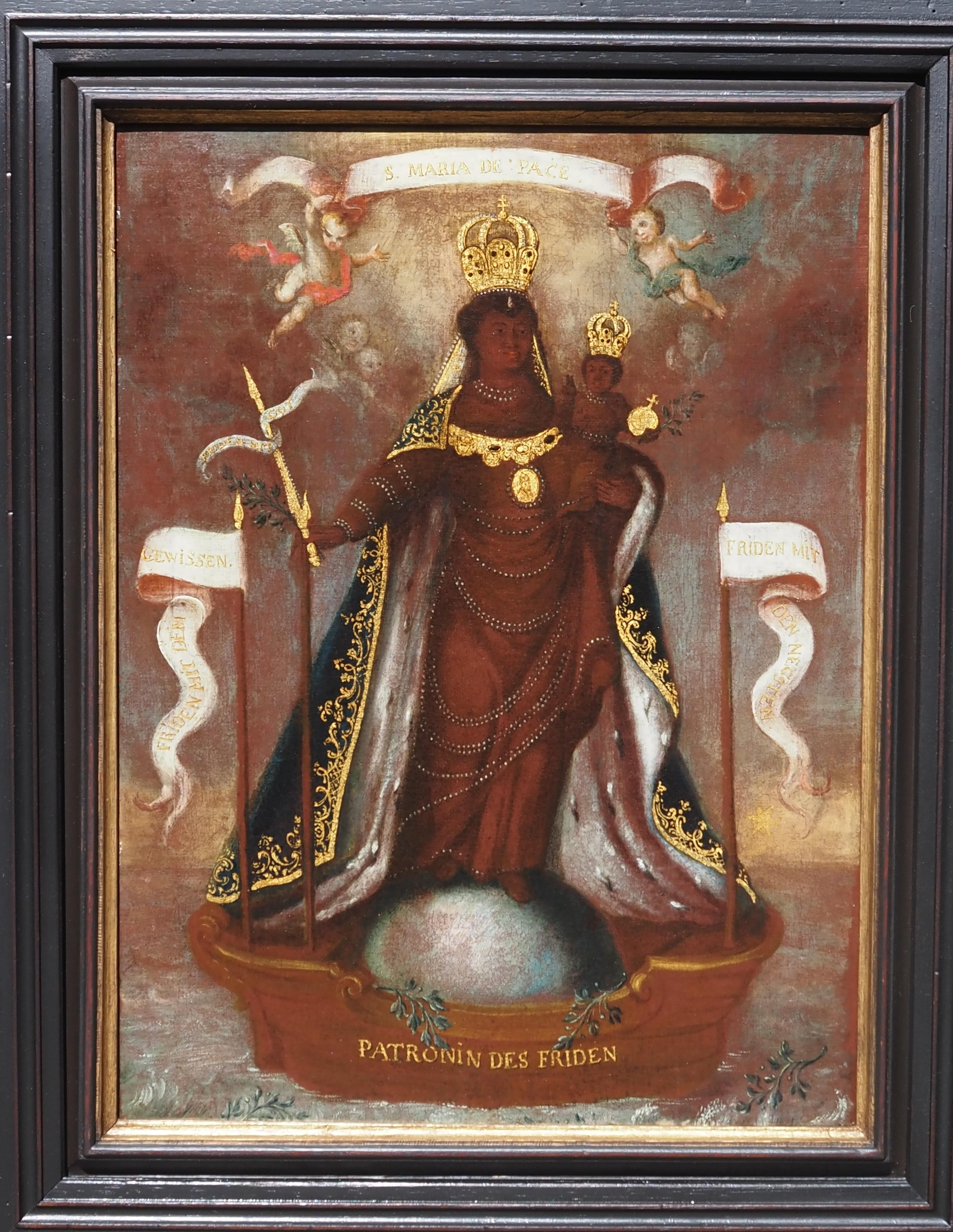 Représentation exceptionnelle et rare de la Vierge Noire en tant que Sancta Maria de Pace en vente 11