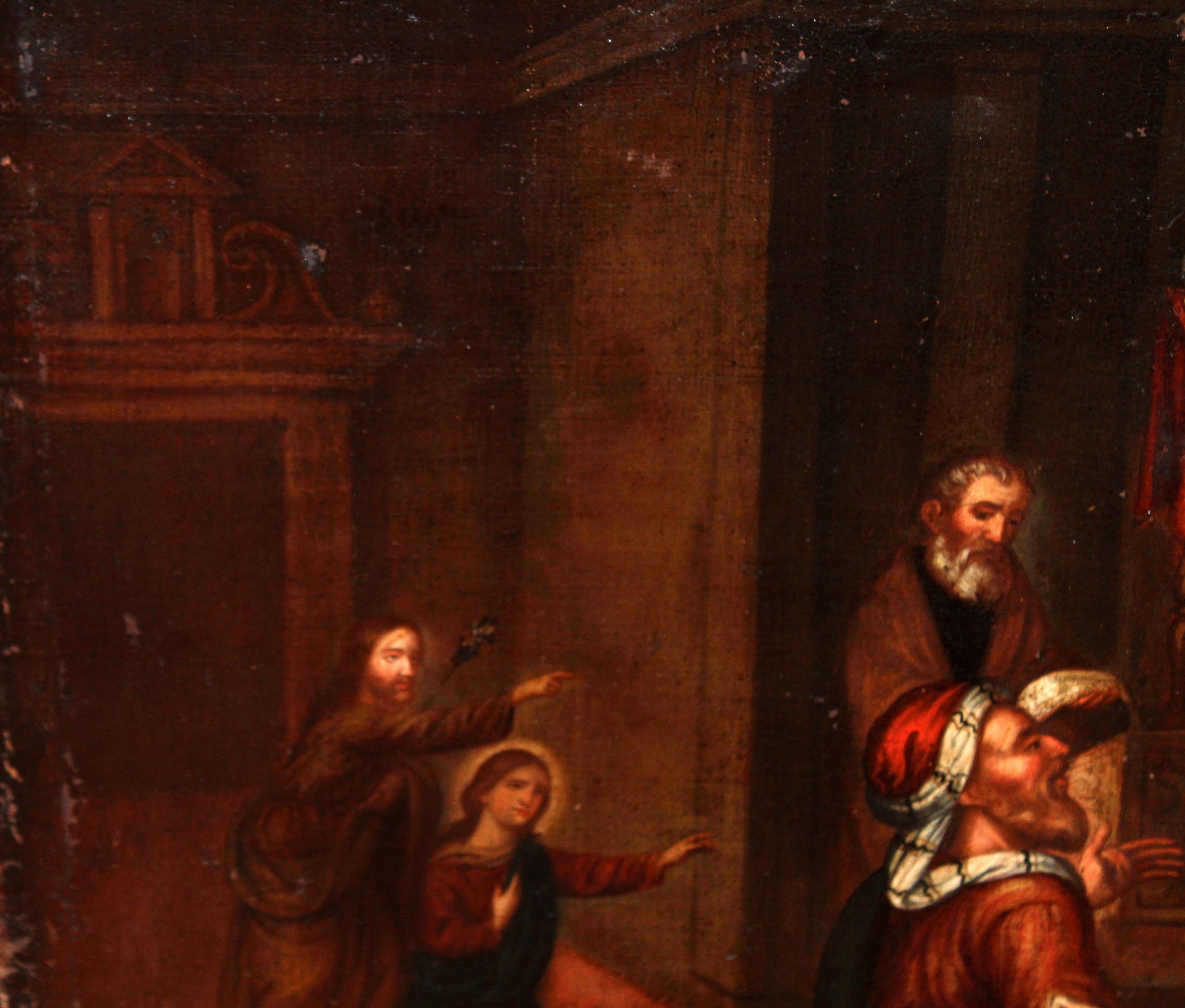 Excuela española (XVIII) -  Escena bíblica - Óleo sobre tela en venta 8