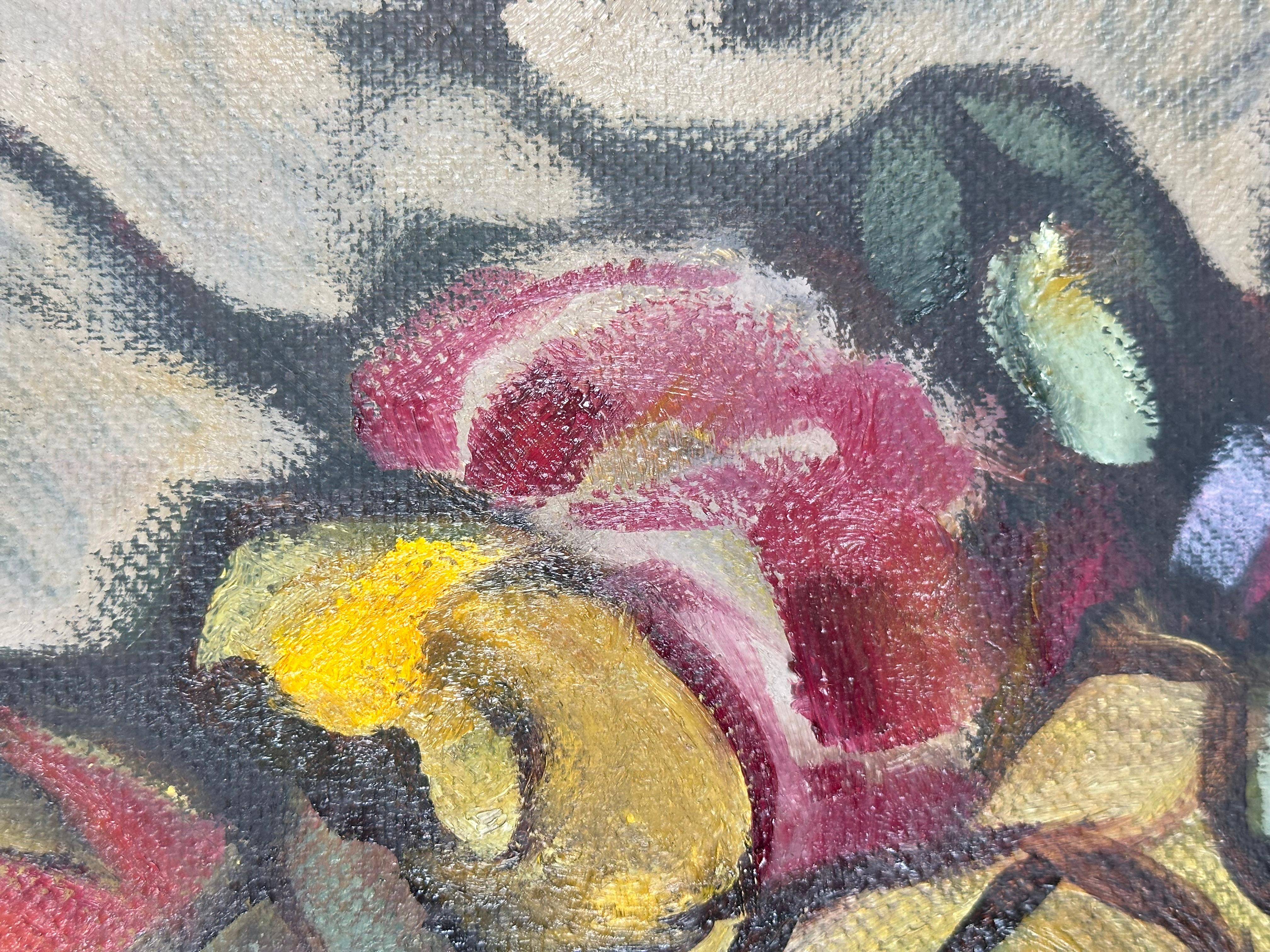 Nature morte florale expressionniste  - Expressionniste Painting par Unknown