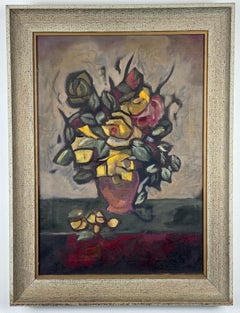 Antique Expressionist Floral Still Life 