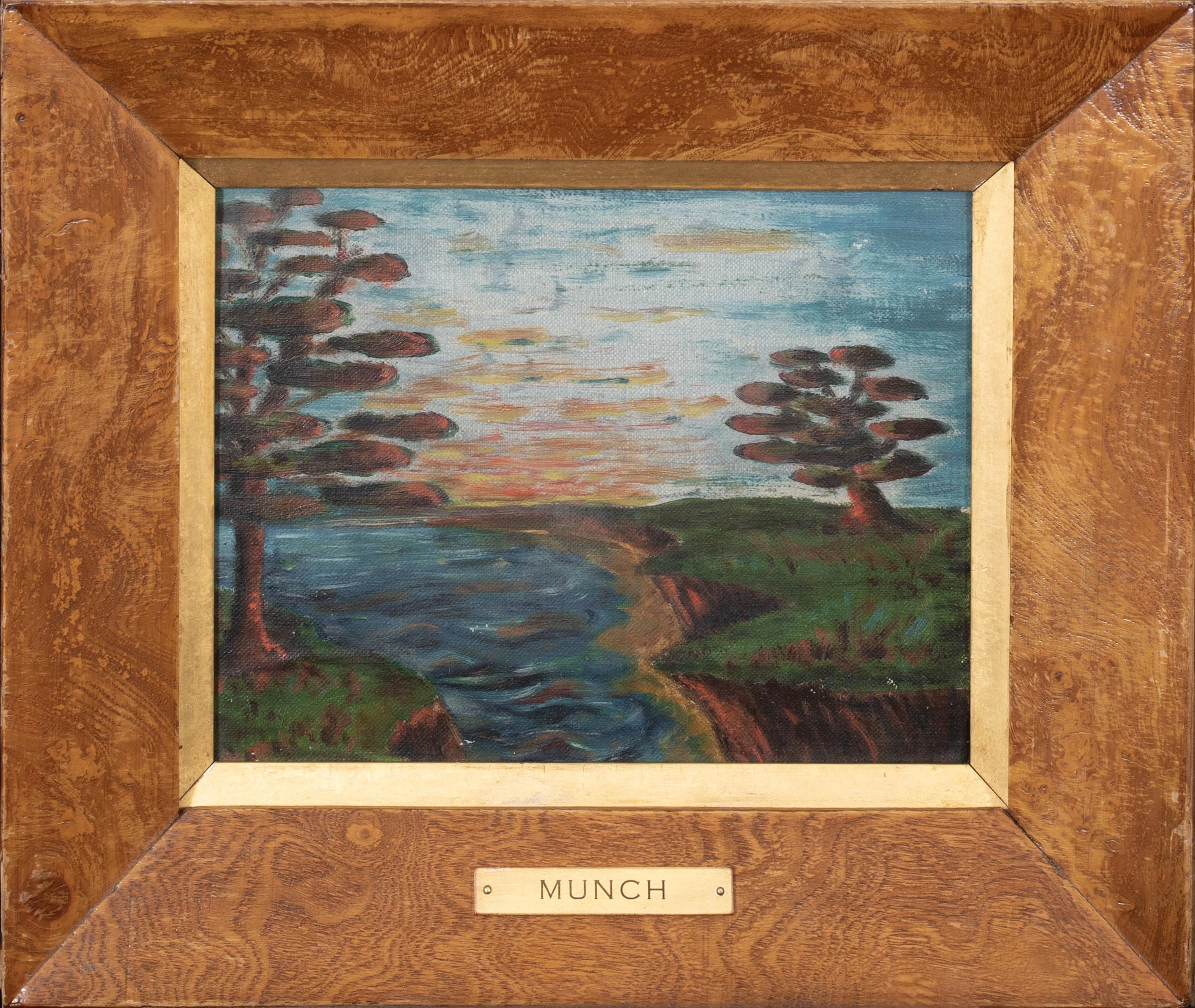 Unknown Landscape Painting - Expressionist Landscape, circa 1900  ascribed "MUNCH"