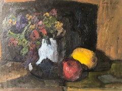Expressionist Still Life Italian School 20th Century Oil On Panel