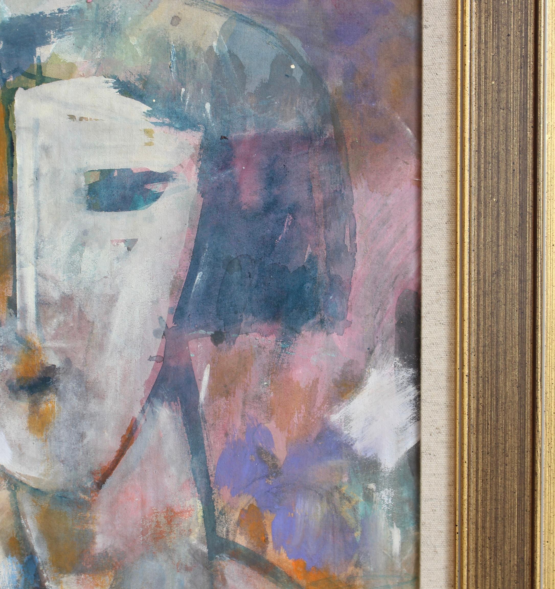 'Expressions in Bloom: Portraits from the 20th Century III', oil on canvas mounted on board, Florentine School (circa 1980s-90s). This gallery has acquired a number of paintings through an intermediary of an ageing art professor from the Istituto di