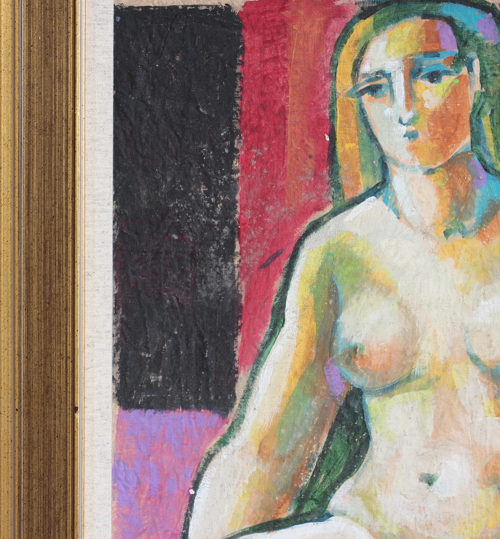 Expressions in Bloom: Portraits from the 20th Century IV - Florentine School - Brown Abstract Painting by Unknown