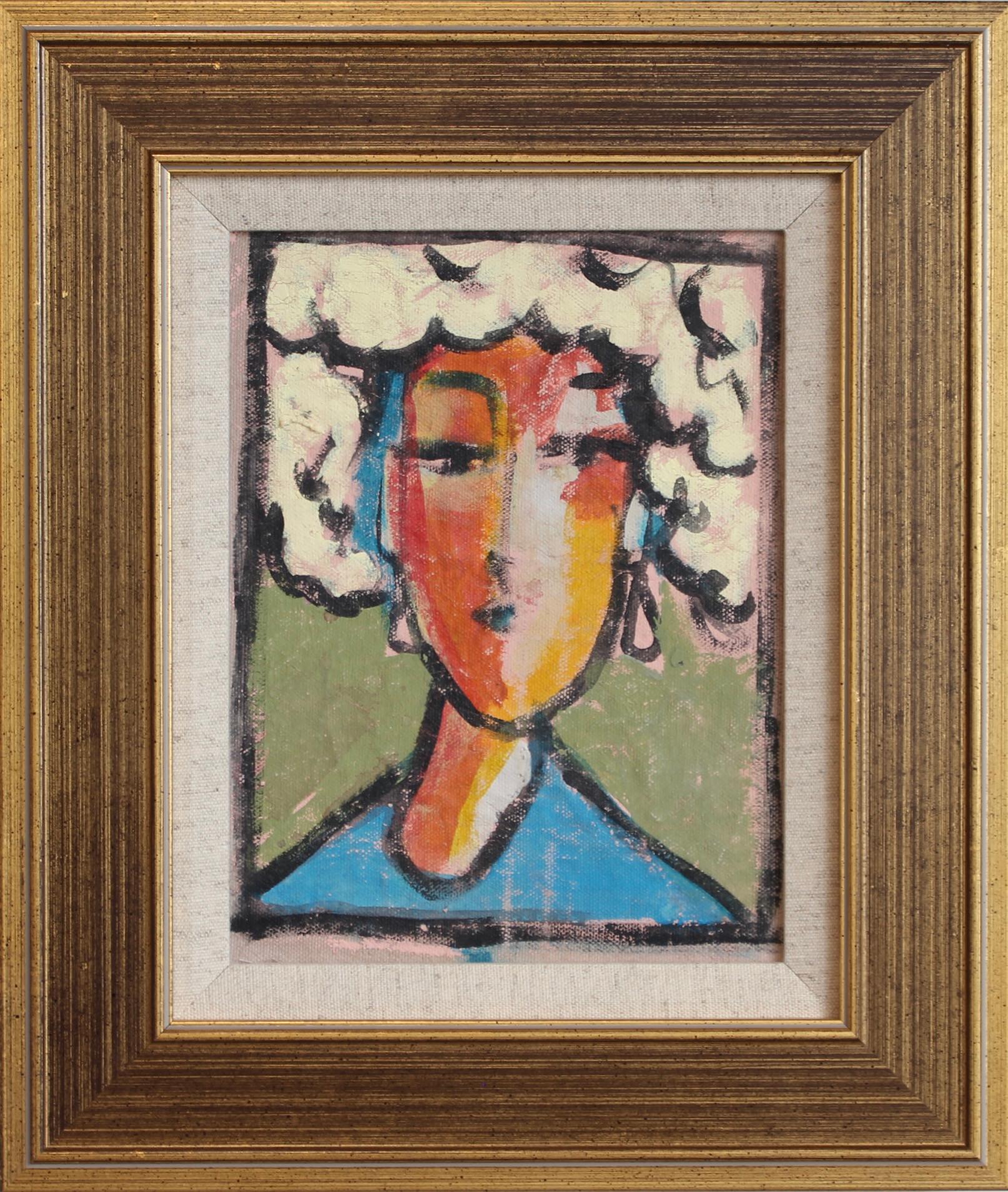 Unknown Abstract Painting - Expressions in Bloom: Portraits from the 20th Century IX - Florentine School