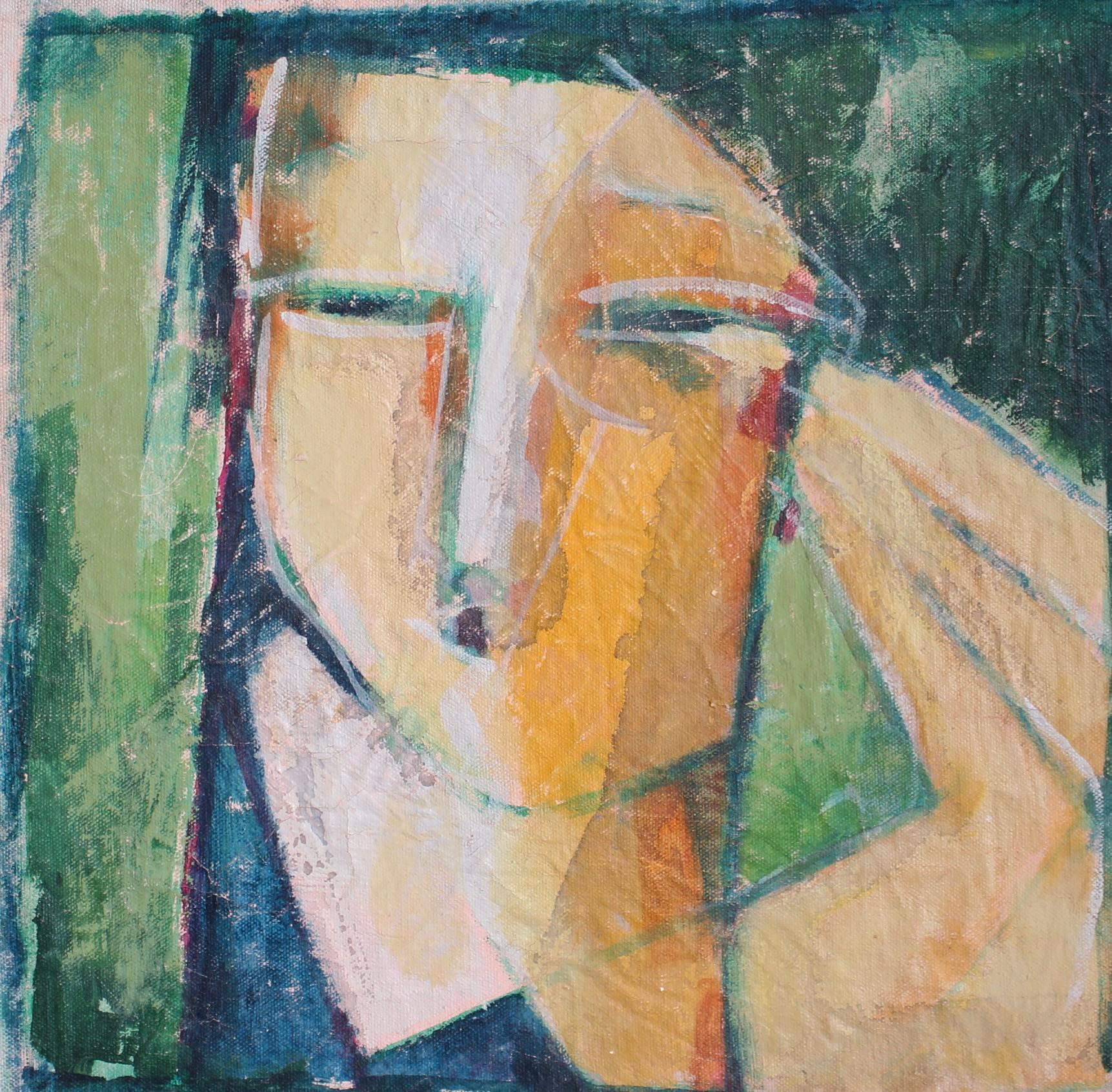 Expressions in Bloom: Portraits from the 20th Century V - Florentine School - Modern Painting by Unknown