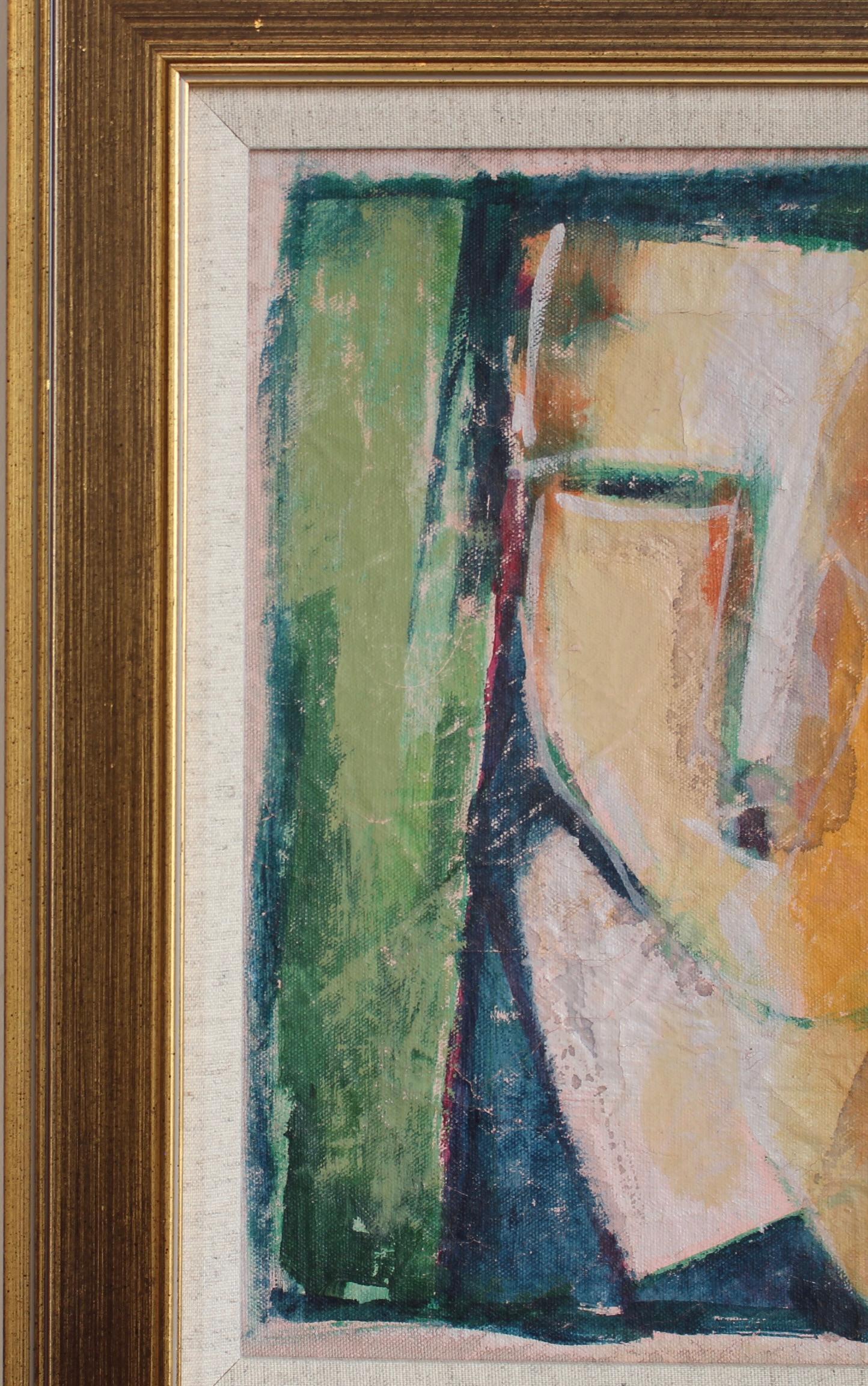 Expressions in Bloom: Portraits from the 20th Century V - Florentine School - Brown Abstract Painting by Unknown