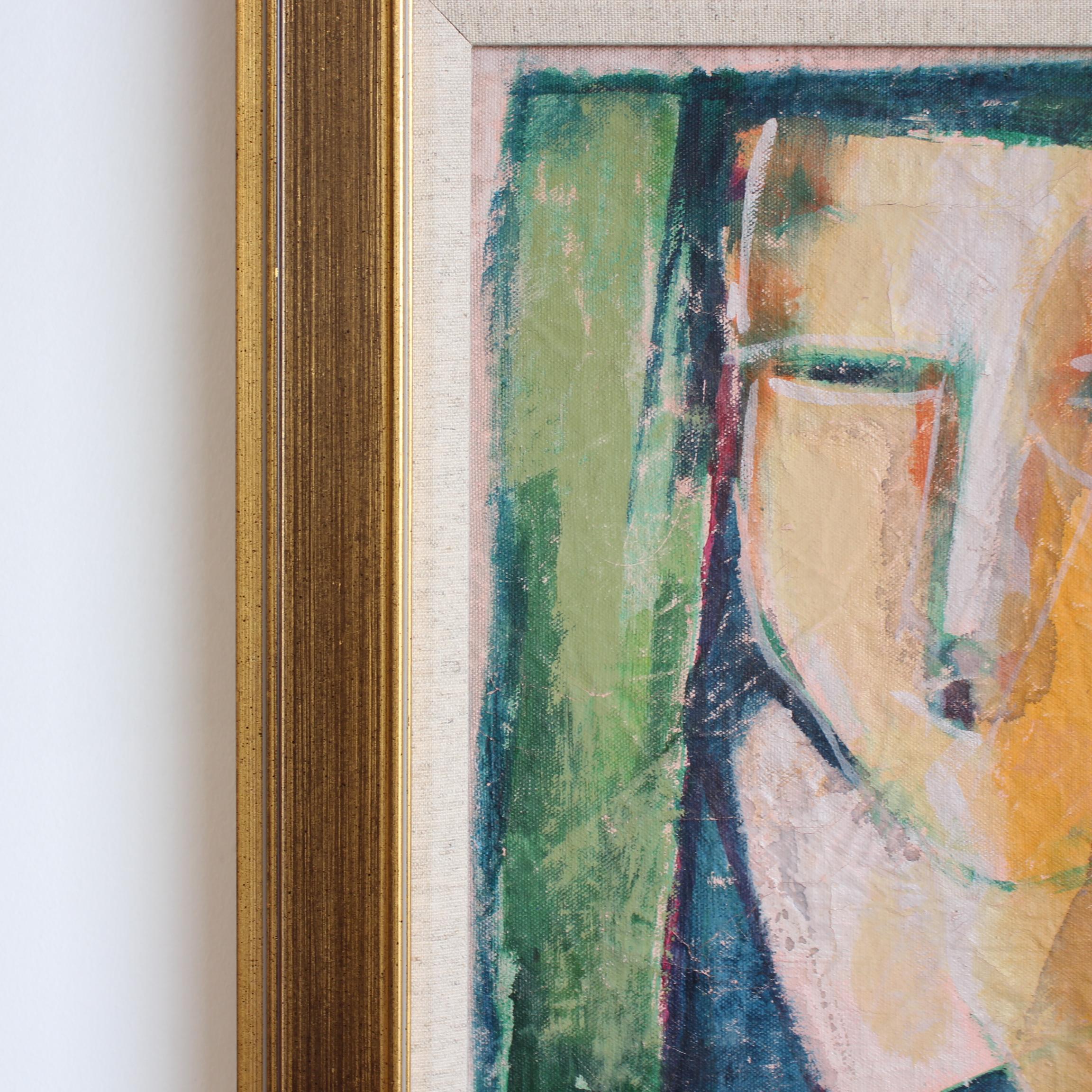 'Expressions in Bloom: Portraits from the 20th Century V', oil on canvas mounted on board, Florentine School (circa 1980s-90s). This gallery has acquired a number of paintings through an intermediary of an ageing art professor from the Istituto di