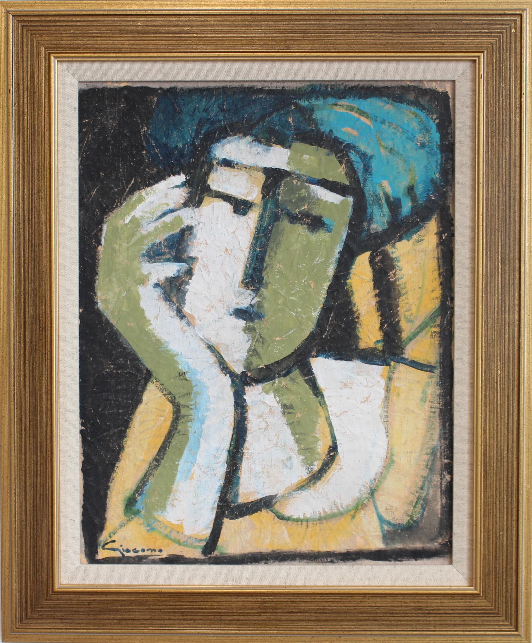 Unknown Abstract Painting - Expressions in Bloom: Portraits from the 20th Century VI - Florentine School