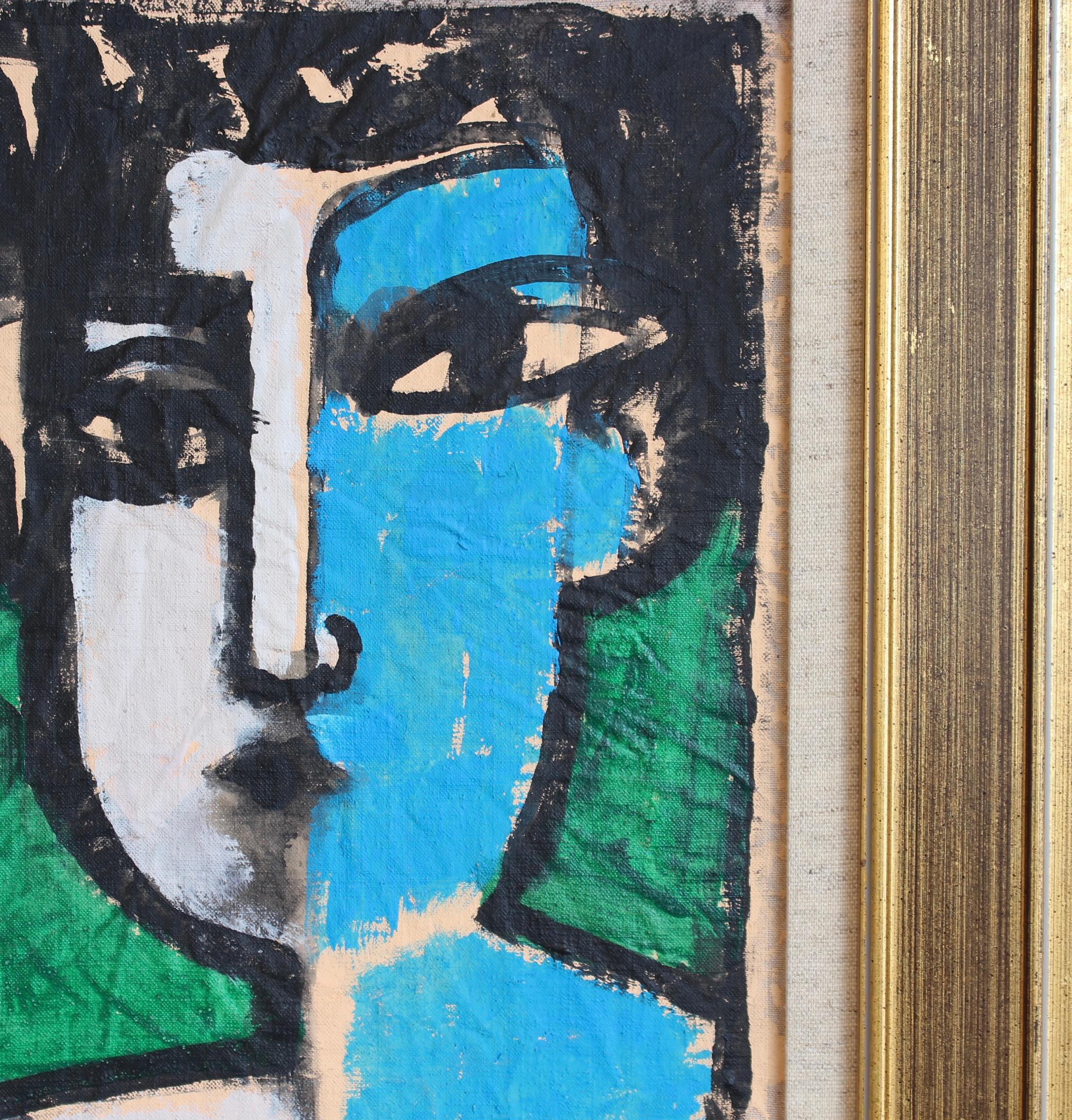 'Expressions in Bloom: Portraits from the 20th Century VIII', oil on canvas mounted on board, Florentine School (circa 1980s-90s). This gallery has acquired a number of paintings through an intermediary of an ageing art professor from the Istituto