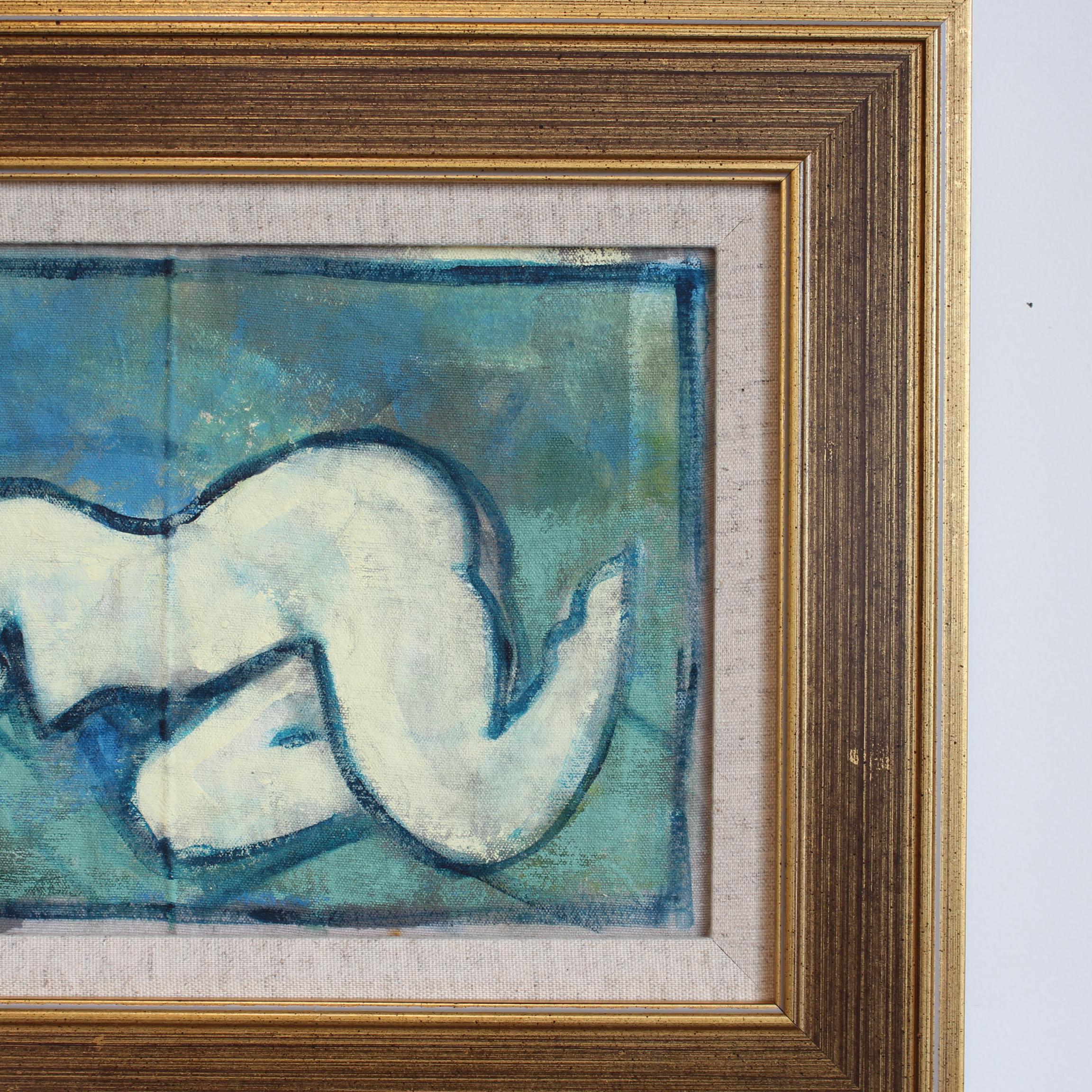 'Expressions in Bloom: Portraits from the 20th Century X', oil on canvas mounted on board, Florentine School (circa 1980s-90s). This gallery has acquired a number of paintings through an intermediary of an ageing art professor from the Istituto di