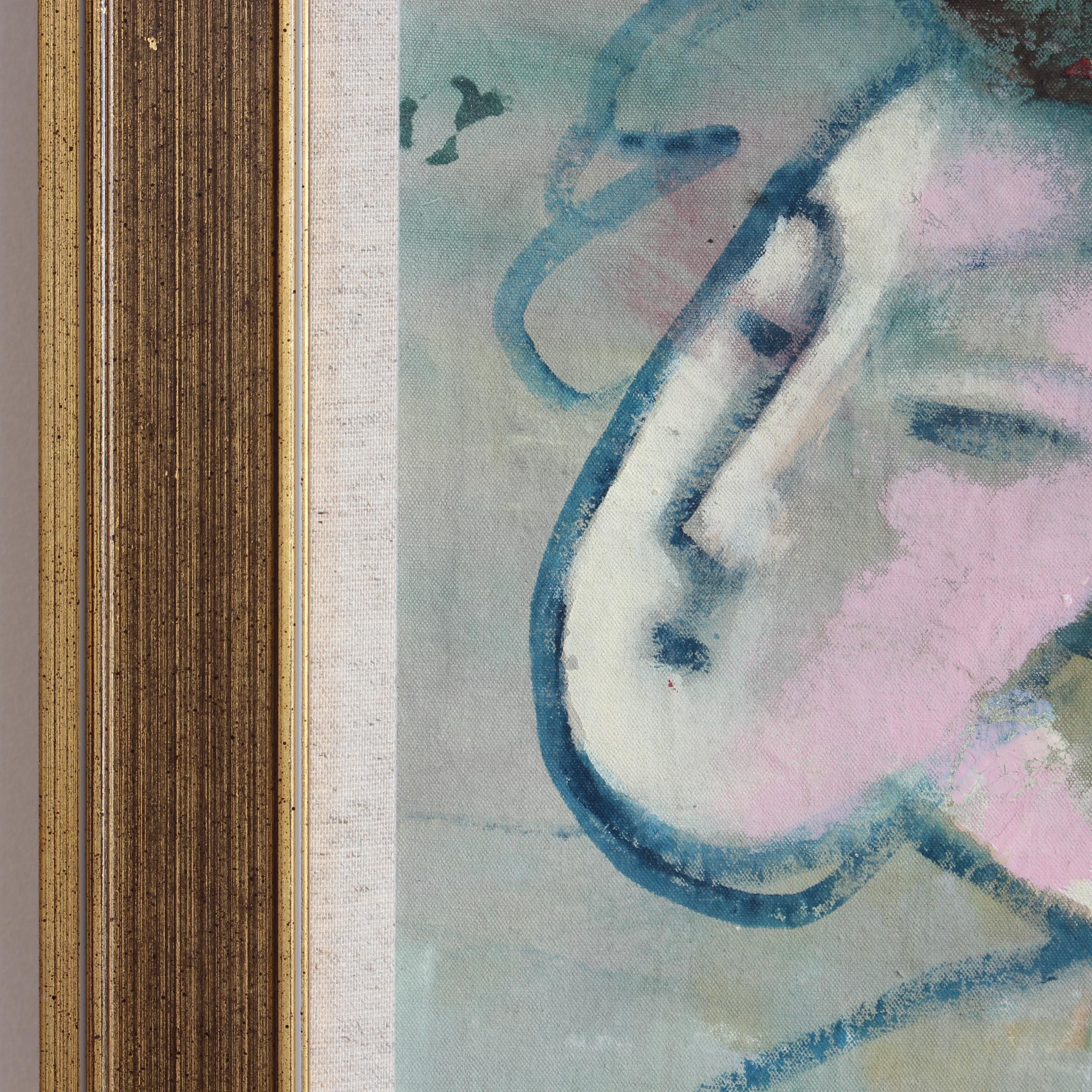 'Expressions in Bloom: Portraits from the 20th Century XIV', oil on canvas mounted on board, Florentine School (circa 1980s-90s). This gallery has acquired a number of paintings through an intermediary of an ageing art professor from the Istituto di