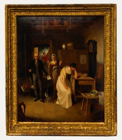 Exquisite 19th Century Oil - The Bearer of Bad Tidings