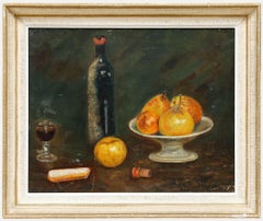 F. Aufrere - Framed 20th Century Oil, Still Life with Apples & Pears