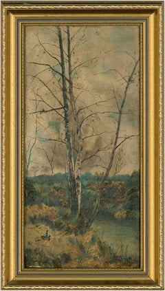 F. Brentnall - Signed and Framed Early 20th Century Oil, River Trees