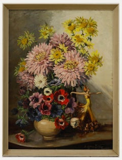 F. W. Bannister - 20th Century Oil, Flower Piece