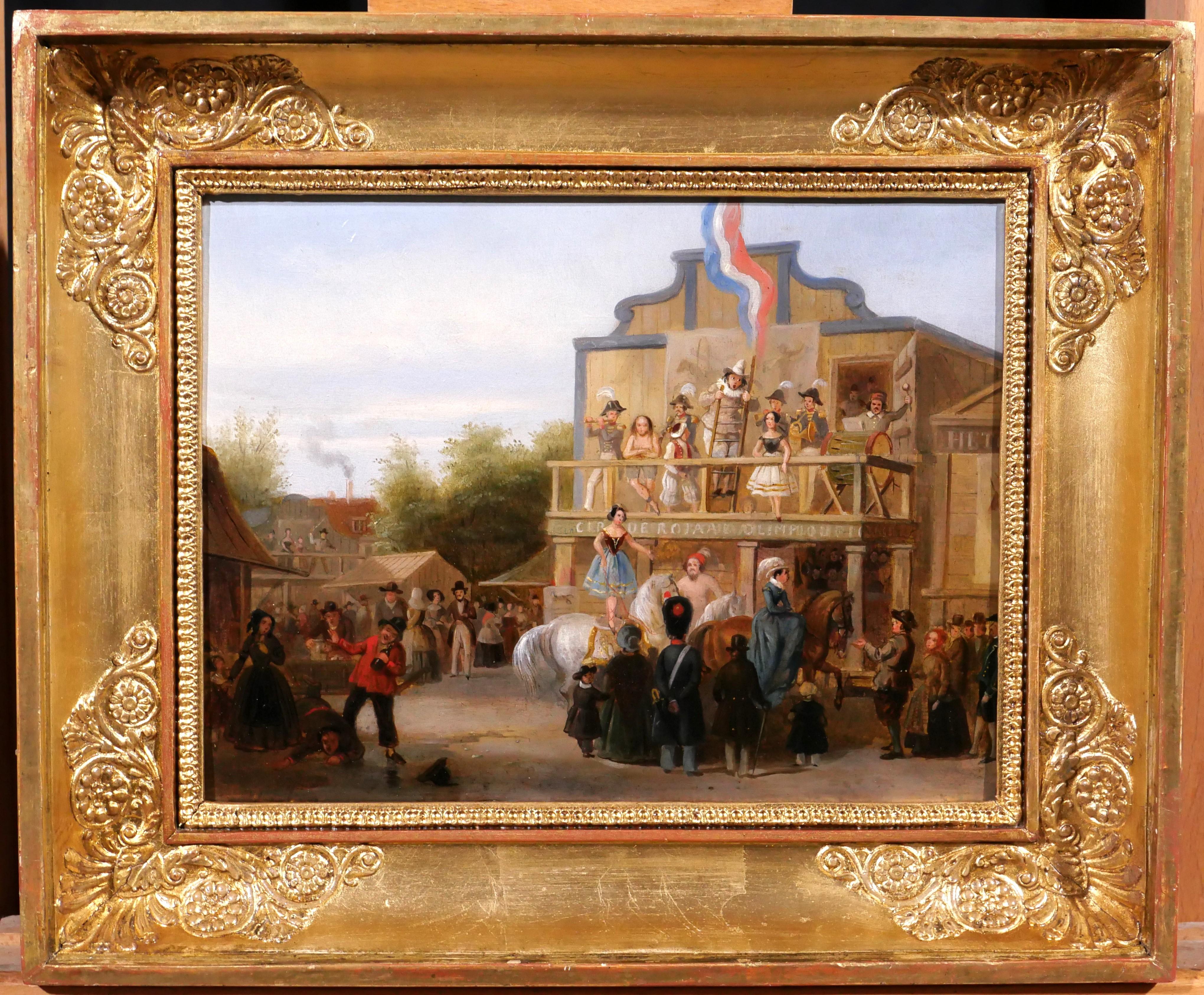 Fair scene with actors - Painting by Unknown