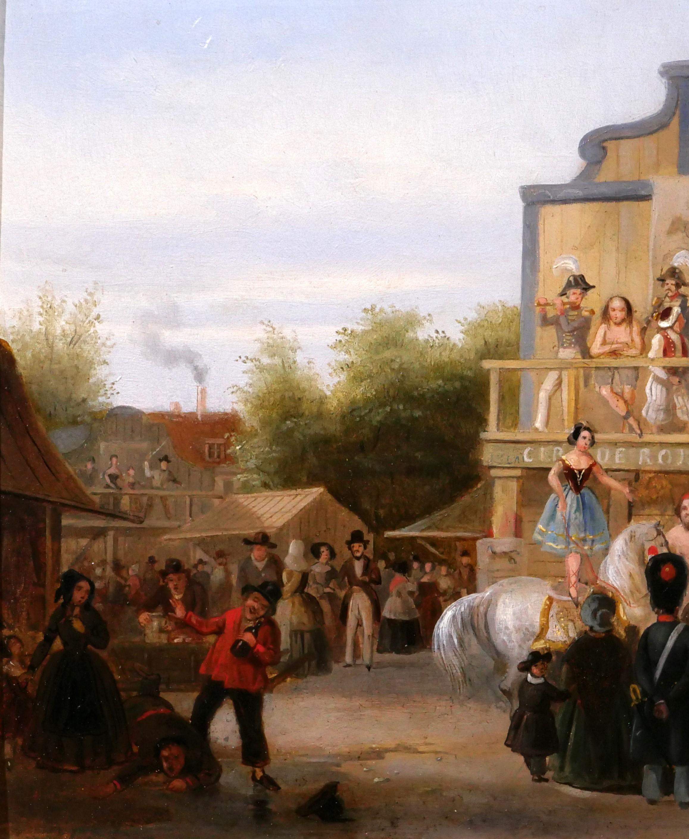 Fair scene with actors - Academic Painting by Unknown