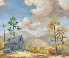 Fall in the California Foothills Original Oil Painting 1950s